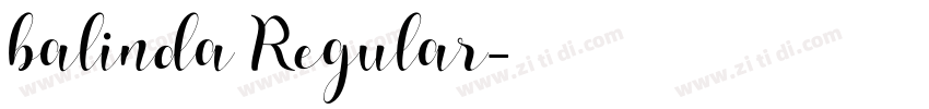 balinda Regular字体转换